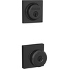 image:imageSchlage FB55 N G BWE 622 COL Single Cylinder Deadbolt and Keyed Entry Bowery Knob with Collins Trim Matte BlackPack of 1