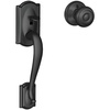 image:imageSchlage FE285 Camelot By Georgian Bottom Half Handleset with 16080 Latch and 10063 Strike Matte Black Finish