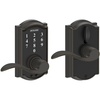 image:imageSchlage FE695 Camelot by Accent Keyless Touch Lever Lock with 16211 Latch 10063 Strike Aged Bronze Finish