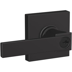 image:imageSCHLAGE F51A NBK 622 COL Northbrook Lever with Collins Trim Keyed Entry Lock Matte BlackPack of 1