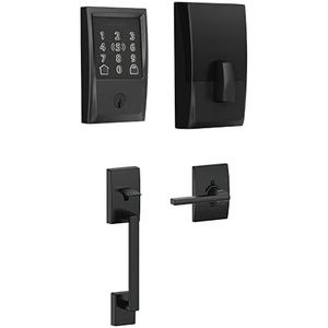 image:imageSchlage Encode Plus WiFi Smart Lock with Century Handleset Entry Set for Front Door Unlock with Apple Watch Matte Black