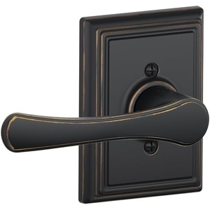 image:imageSchlage F10 VLA 716 ADD Avila Door Lever with Addison Trim Hall amp Closet Passage Lock Aged BronzeAged Bronze