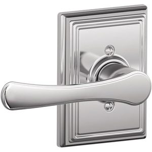 image:imageSchlage F10 VLA 716 ADD Avila Door Lever with Addison Trim Hall amp Closet Passage Lock Aged BronzeBright Chrome