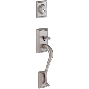 image:imageSchlage F58 ADD 505 Addison Exterior Handleset with Deadbolt Aged Bronze Exterior Half OnlyAntique Pewter