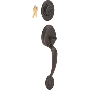 image:imageSchlage F58 PLY 622 Plymouth Handleset Exterior Matte Black Exterior Half Only