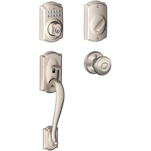 image:imageSchlage FE365CAM619GEO Schlage FE365CAMGEO Camelot Electronic Handleset with Georgian Knob