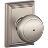 image:imageSCHLAGE F40 Andover with Addison Rose Privacy Lock with 16080 Latch 10027 Strike Satin Nickel Finish