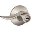 image:imageSCHLAGE F51A SAC 619 Sacramento Lever Keyed Entry Lock Satin Nickel