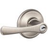 image:imageSchlage F51a Vla 619 Avila Keyed Entry Panic Proof Door Lever Satin Nickel