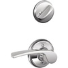 image:imageSchlage F59 MER 619 RH Merano Interior RightHanded Lever with Deadbolt Satin Nickel Interior Half OnlyBright Chrome