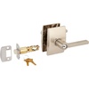 image:imageSchlage Lock Company F51ALAT619CEN F51A Latitude 619 CEN Century Deco Rose Entry Door Lock Satin Nickel