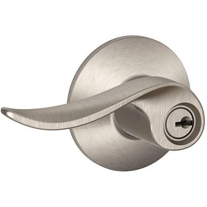 image:imageSCHLAGE F51A SAC 619 Sacramento Lever Keyed Entry Lock Satin Nickel