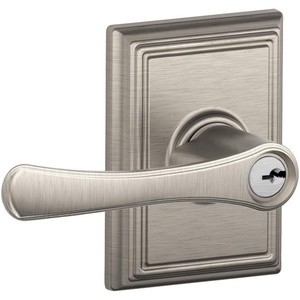 image:imageSchlage F51A F Series Avila 619 ADD Addison Deco Rose Entry Door Lock Satin Nickel