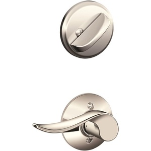 image:imageSchlage F59 SAC 618 RH Interior Single Cylinder Deadbolt Right Hand Sacramento Lever Polished Nickel Interior Half Only