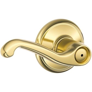 image:imageSchlage Lock Company F40 FLA 605 625 RH Schlage Flair Right Hand Privacy Lever Polished BrassPolished Chrome