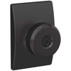 image:imageSchlage Bowery Keyed Entry Door Knob InteriorExterior Matte Black  Keyed entry door knob with turnbutton lock Easy to install Certified security amp durability Universal fit 2 keys