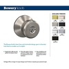 image:imageSchlage Bowery Keyed Entry Door Knob InteriorExterior Matte Black  Keyed entry door knob with turnbutton lock Easy to install Certified security amp durability Universal fit 2 keys