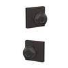image:imageSchlage Plymouth Keyed Entry Door Knob InteriorExterior Aged Bronze  Keyed entry door knob with turnbutton lock Easy to install Certified security amp durability Universal fit 2 keys
