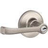 image:imageJSeries by Schlage Torino Door Lever with Standard Trim Keyed Entry Lock Satin Nickel J54 TOR 619Satin Nickel