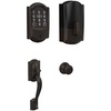 image:imageSchlage Encode Plus WiFi Smart Lock with Camelot Handleset Entry Set for Front Door Unlock with Apple Watch Aged Bronze