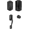 image:imageSchlage Encode Plus WiFi Smart Lock with Camelot Handleset Entry Set for Front Door Unlock with Apple Watch Matte Black