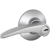 image:imageSchlage Manhattan Keyed Entry Door Handle Reversible Satin Chrome  Keyed entry lever door handle with turnbutton lock Easy to install Certified security amp durability Universal fit 2 keys