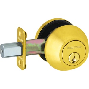 image:imageJSeries by Schlage Deadbolt with Standard Trim Keyed 1 Side Highest Residential Security Satin Nickel JD60 619Bright Brass
