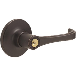 image:imageJSeries by Schlage Torino Door Lever with Standard Trim Keyed Entry Lock Satin Nickel J54 TOR 619Aged Bronze