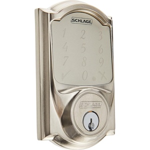 image:imageSCHLAGE BE479AA V CAM 619 Satin Nickel Sense Smart Deadbolt with Camelot Trim