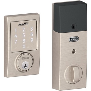 image:imageSCHLAGE Sense Smart Deadbolt with Century Trim in Satin Nickel BE479 CEN 619Satin Nickel