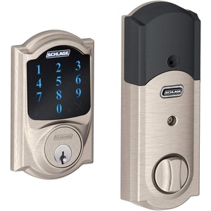 image:imageSchlage BE469ZPVCAM619 Satin Nickel Connect Camelot Touchscreen with Builtin Alarm amp ZWave