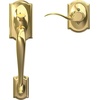 image:imageSCHLAGE Camelot Entry Handleset Right Hand Accent Lever Bright BrassBright Brass