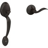 image:imageSCHLAGE Plymouth Entry Handleset Right Hand Flair Lever Bright BrassAged Bronze