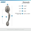 image:imageSCHLAGE Plymouth Entry Handleset Right Hand Flair Lever Bright BrassSatin Nickel