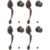 image:imageSCHLAGE Plymouth Entry Handleset Right Hand Flair Lever Bright BrassAged Bronze