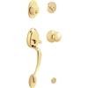 image:imageSchlage Plymouth Bright Brass Single Cylinder Door Handleset with Plymouth Knob F60 G PLY 505 605