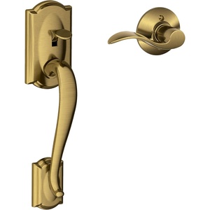 image:imageSCHLAGE Camelot Entry Handleset Left Hand Accent Lever Antique BrassAntique Brass