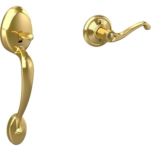 image:imageSCHLAGE Plymouth Entry Handleset Right Hand Flair Lever Bright BrassBright Brass